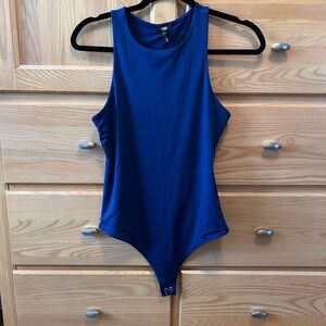 NWT Express Bodycon High Neck Bodysuit — Royal Blue — Size Medium